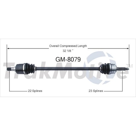 Surtrack Axle Cv Axle Shaft, Gm-8079 GM-8079